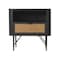Armen Living Saratoga Nightstand in Black Acacia with Rattan LCSRLABL - alternate 1